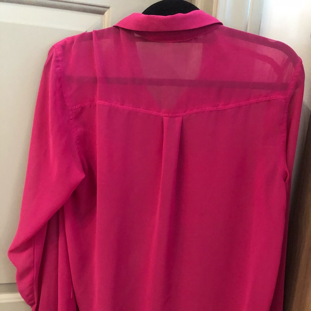 Sheer Button Down Blouse - image 2